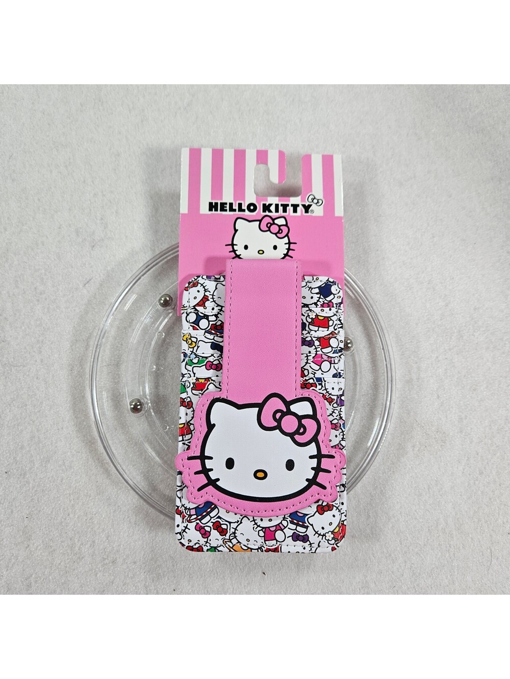 Fast Forward Hello Kitty Card Holder NWT Pink Faux Leather Flap Button Snap New